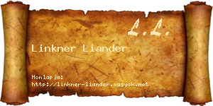 Linkner Liander névjegykártya